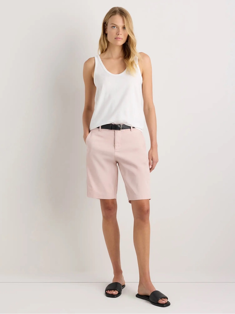 Quince Organic Stretch Cotton Chino Bermuda Shorts